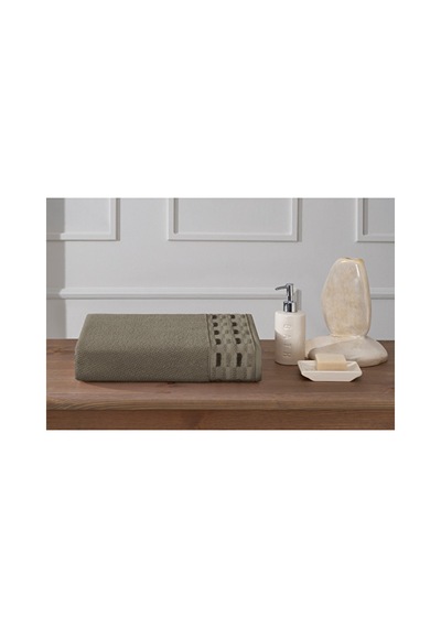 Sculpted Bej Banyo Havlusu 90 150