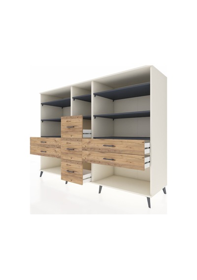 Kronos Dolap 8 Raflı 7 Çekmeceli 220x59x163 Aytaşı-antrasit/çam Aytaşı-antrasit/çam Kronos Dolap 8 Raflı 7 Çekmeceli 220x59x163 Aytaşı-antrasit/çam Aytaşı-antrasit/çam