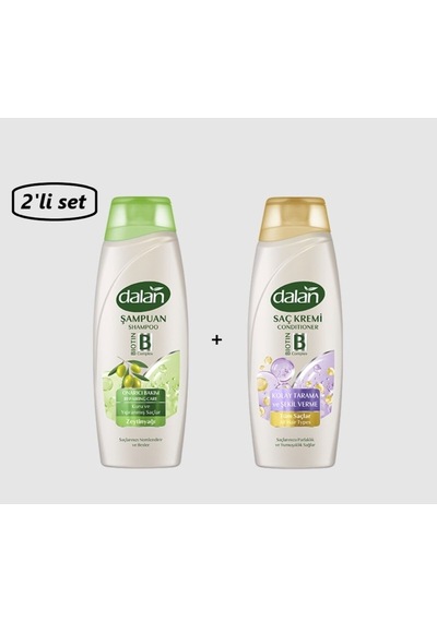 Zeytinyağlı Şampuan 450 Ml + Dalan Kolay Tarama Saç Kremi 2'li Set Kuru Zeytinyağlı Şampuan 450 Ml + Dalan Kolay Tarama Saç Kremi 2'li Set Kuru