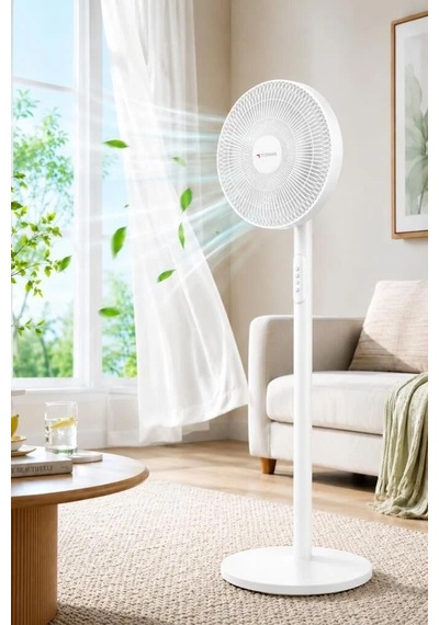 Premium Stil Alıcı Ferahlık Vantilatör 7 Pervaneli 14 Inc 45w Sf01 Beyaz