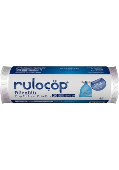 Büzgülü Çöp Torbası Orta Boy Kokusuz 55 x 60 50 Rulo