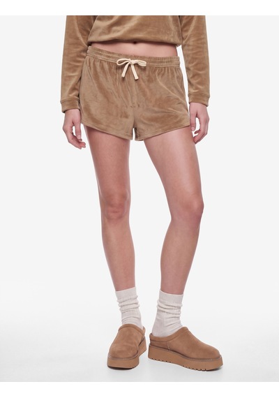Koton Rahat Kesim Beli Bağcıklı Cepli Mini Şort Pijama Altı Vizon 7wlk80032mk