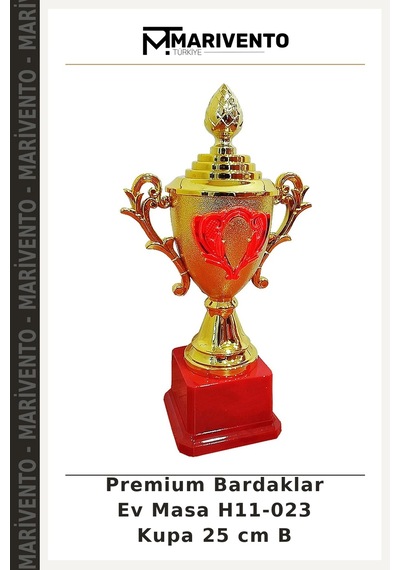 Premium Bardaklar Ev Masa H11-023 Kupa 25 Cm B