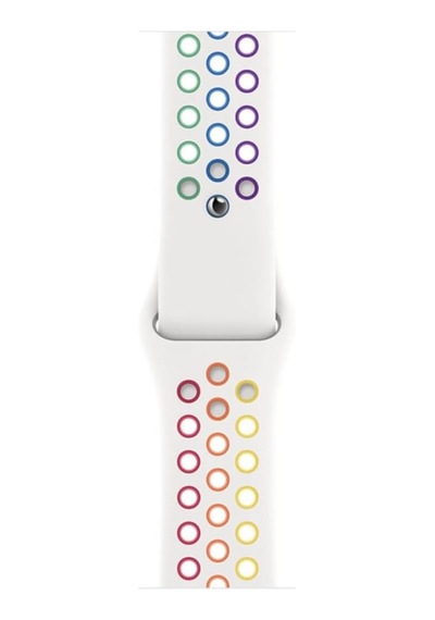 Apple Watch Seri 2/3/4/5/6/se 40mm İle Uyumlu Delikli Spor Kordon, Gökkuşağı