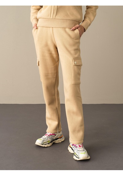 Xint Bej Oversize Pamuklu Sweat Pantolon 470376