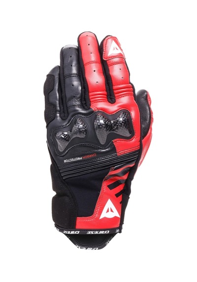 Dainese Reacto Karbon Yazlık Kısa Eldiven Siyah-lava Kırmızı