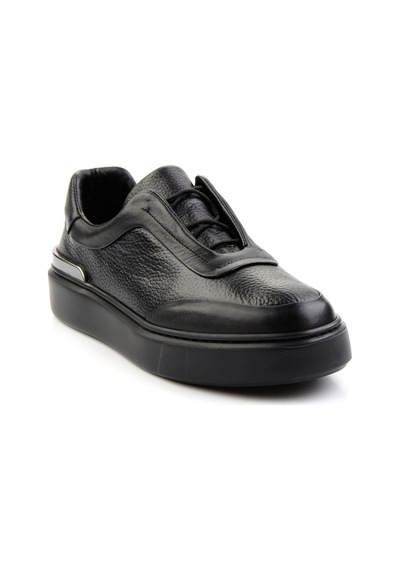Bambi Siyah Leather Erkek Sneaker E01347029043 Siyah