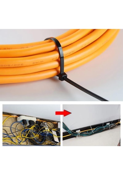 Rutter Rt-3102 2,5x150 Kablo Bağı Siyah 100 Adet - Çırt Kelepçe - Klips - Kablo Düzenliyici