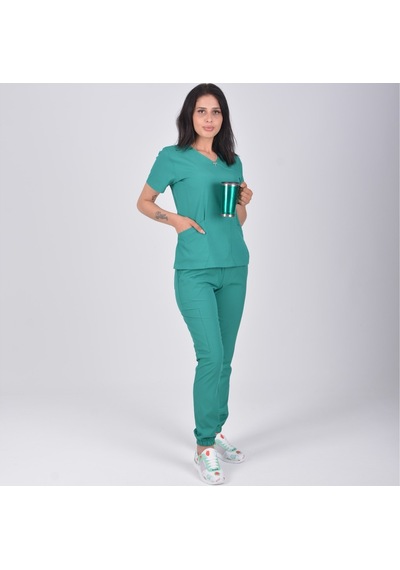 Ameliyathane Yeşili Likralı Jogger Alt Üst Takım