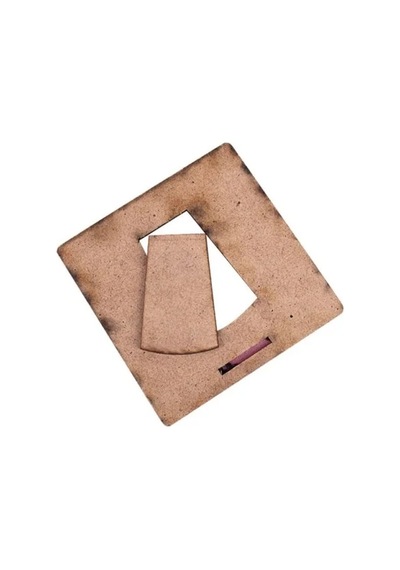 Ahşap Mini Fotoğraf Çerçevesi Seti, 2 Adet 9x9 Cm