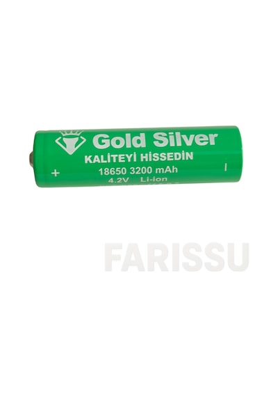 Gold Silver 18650 El Feneri Ve Kafa Lambası İçin Şarj Edilebilir Li-ion Pil - 3200 Mah 4.2v 2 Adet