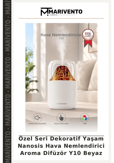 Özel Seri Dekoratif Yaşam Nanosis Hava Nemlendirici Aroma Difüzör Y10 Beyaz