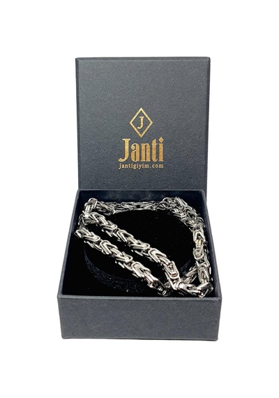 Jtaw25kly1593 Kral Tasarım Desen Model Gri Zincir Paslanmaz Çelik Garantili Hediye Kutulu Janti Çelik Kolye Gümüş - Gri Jtaw25kly1593 Kral Tasarım Desen Model Gri Zincir Paslanmaz Çelik Garantili Hediye Kutulu Janti Çelik Kolye Gümüş - Gri
