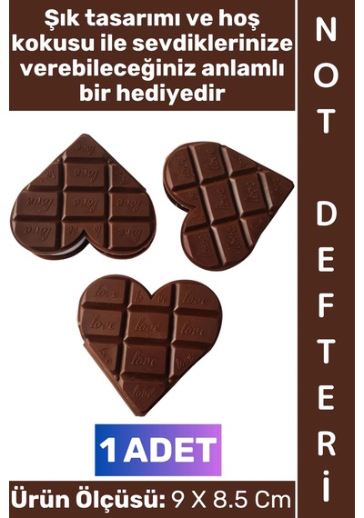 Defter Dekoratif Sevgili Eş Nişanlı Anlamlı Hediye Okul Günlük Ders Şık Estetik Çikolata Görünümlü