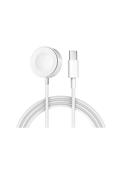Apple Uyumlu Watch Akıllı Saat Wireless Type-C Şarj Kablosu 1M-Beyaz