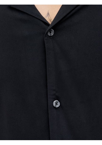 Jack&jones Jack & Jones Jjejeff Solıd Resort Shırt S/s Sn Erkek Siyah Gömlek