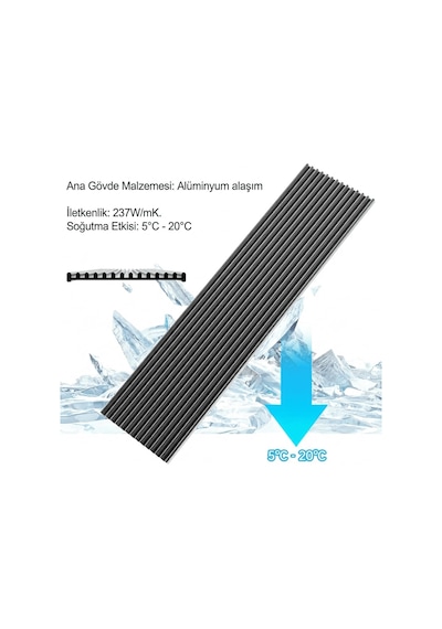 N80 M.2 Nvme Ssd Alüminyum Soğutucu Kasa, Pasif Soğutma, Siyah Mat, Termal Ped İle