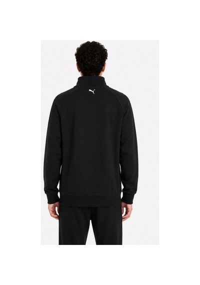 Puma F1 Essentıals Logo Yarım Fermuar Erkek Sweatshirt Siyah