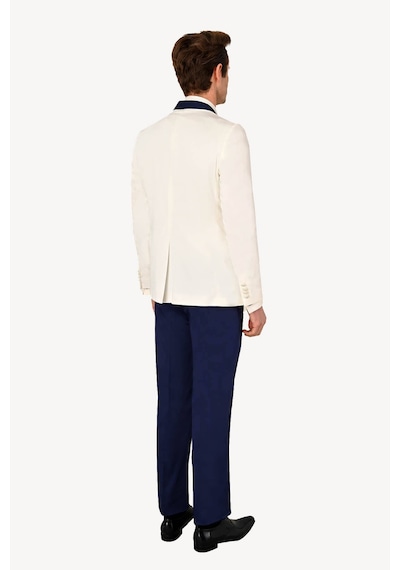 Ysf Erkek Krem Mono Yaka Slim Fit Damatlık
