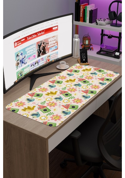 Çocuk Kaymaz Dikişli Kauçuk Oyuncu Mousepad V3 - 90x40 Xxl Gaming Mouse Pad Fare Altlığı