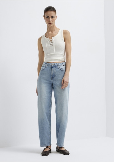 Mavi - Leila Premium Blue Gölgeli Açık Mavi Jean Pantolon 1010600-a1573