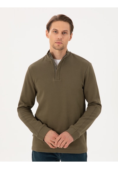Pierre Cardin Erkek Koyu Haki Sweatshirt 50296505-vr111 Koyu Haki