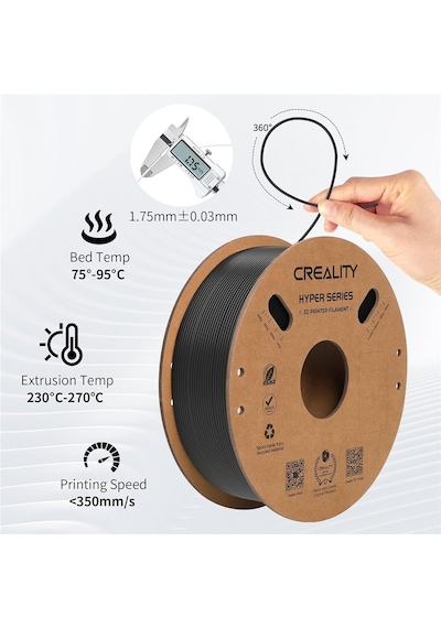 Creality Hyper Abs Siyah Filament 1.75mm 1000gr