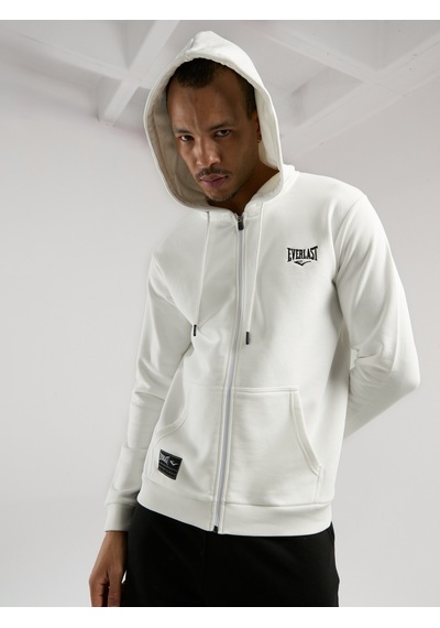 Everlast Ever Essentials Regular Beyaz Erkek Kapüşonlu Full Zip Sweatshirt Beyaz