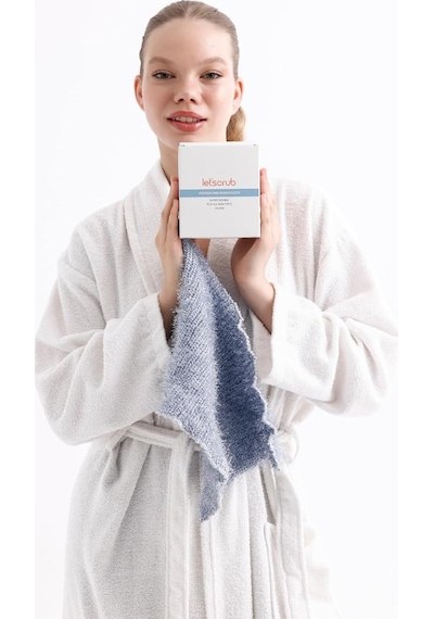Let'scrub Süper Esnek Mavi Banyo Lifi Tüm Cilt Tiplerine Uygun Duş Lifi Unisex 20x30 Cm Sku: Smg8690010407719