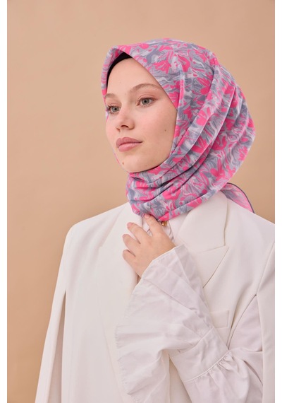 Silk Home Soft Eşarp 73091-28 Fuşya, Gri, Koyu Gri, Beyaz
