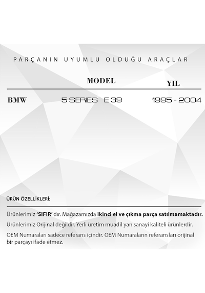 Bmw 5 Serisi E39 Için Yan Perde Tutma Klipsi 560936816 Bmw 5 Serisi E39 Için Yan Perde Tutma Klipsi 560936816