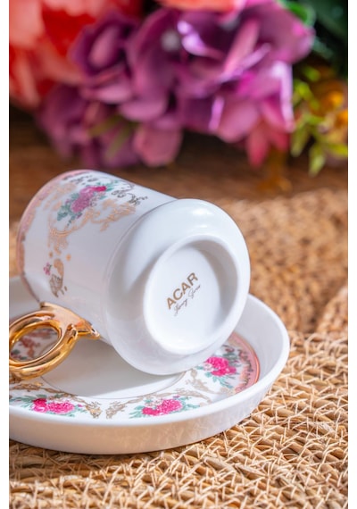 Acar Lenora 6 Kişilik Kahve Fincanı Takımı - 90 Ml renkli