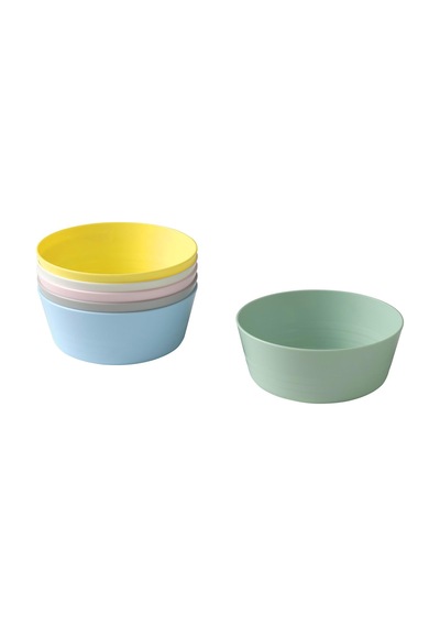 Ikea 204.613.78 6'lı Paket Plastik Kase Tabağı Çok Renkli Sku: Smg8690010536020 Açık Mavi