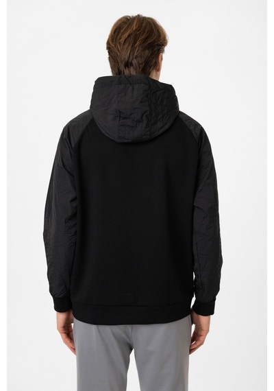 Backandbond Regular Fit Kapüşonlu Sweatshirt Siyah