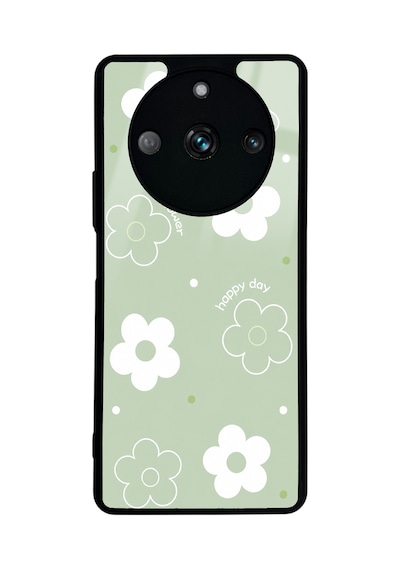 Realme 11 Pro Green Lucky Happy Day Tasarımlı Glossy Telefon Kılıfı Mint