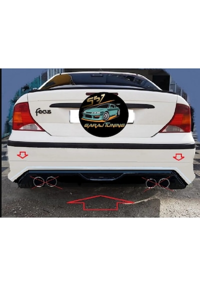 Ford Focus 1 Sedan Custom Arka Tampon Eki Fiberglass Boyasız