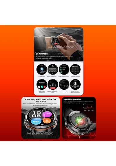 Harvox Watch X2 Pro Akıllı Saat Apple İphone Ve Android Tüm Telefonlara Uyumlu Siyah