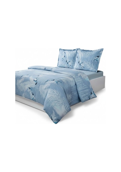 Özdilek Silver Snow Fitted Çaşaf Çift Kişilik Nevresim Takımı %100 Pamuk Ranforce Yumuşak Dokulu Mavi