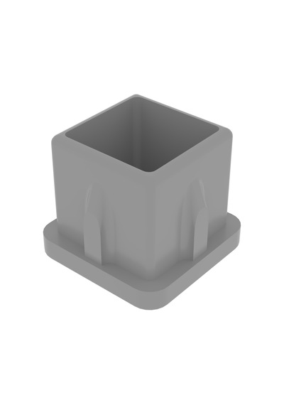 Cateksss 20x20 Mm Düz İç Profil Tapası Ral7035 - 10 Lu Paket Siyah