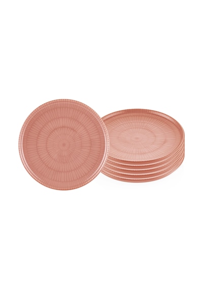 The Mia Noon Pasta Tabağı 6lı Set Somon 19 Cm
