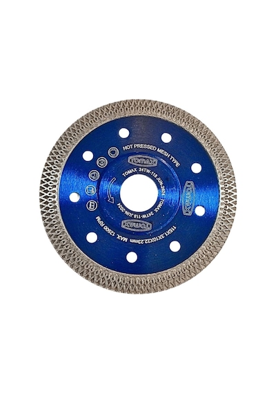 Tomax Çapraz Dişli Mavi Hassas Kesme 115x1.3x22mm
