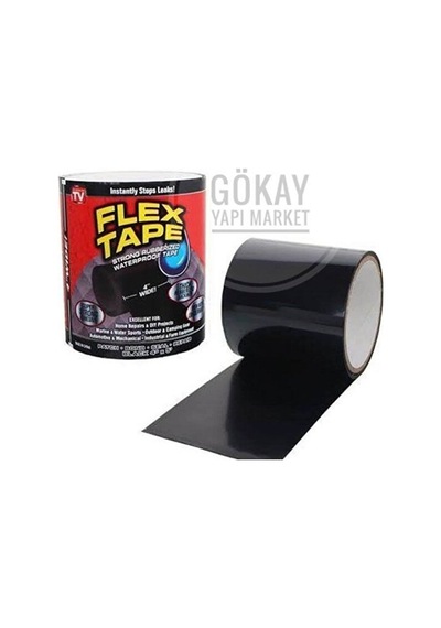 Flex Tape Su Sızdırmaz Bant Yama Bandı Suya Yalıtım Kauçuk Astarlı Delik Akıntı Sızıntı Tamir Seti