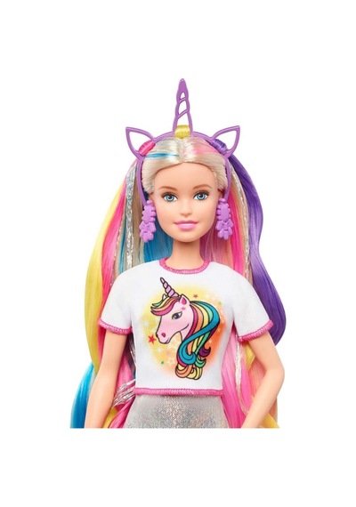 Barbie Rengarenk Saçlar Bebeği Ghn04
