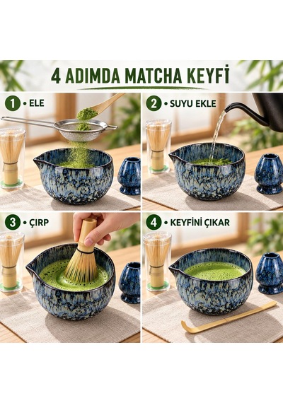 Valkyrie 5 Parça Matcha Seti Chasen Bambu Çırpıcı Chashaku Kaşık Chawan Kase Ve Stand M663