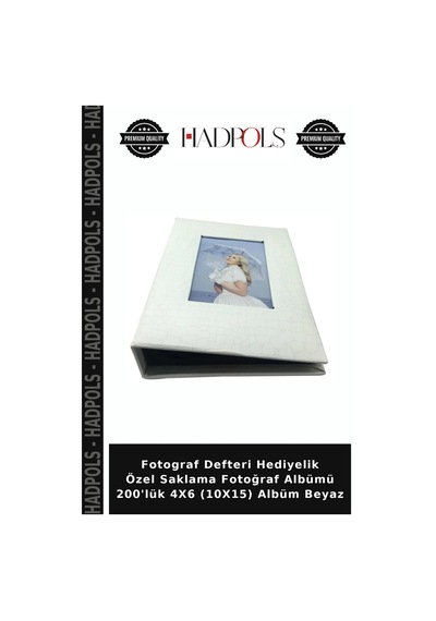 Fotograf Defteri Hediyelik Özel Saklama Fotoğraf Albümü 200'lük 4x6 10x15 Albüm Beyaz