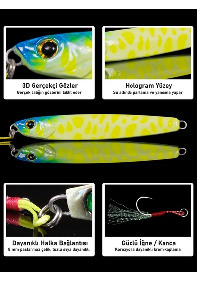 Jig, Zoka, Suni Yem, Uv Metal Jig, 80gr 11cm Jıgto Tide 80