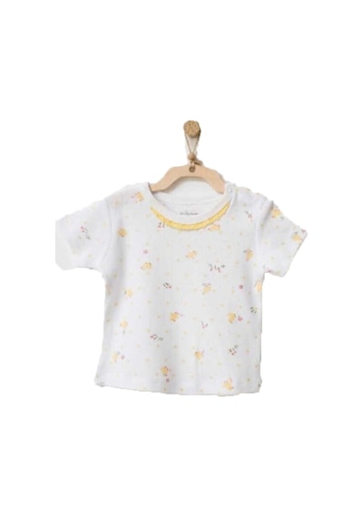 Andywawa Kız Bebek Civciv Desenli Beyaz Tshirt Ac21577 001 Andywawa Kız Bebek Civciv Desenli Beyaz Tshirt Ac21577 001