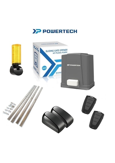Powertech Pl800 Akülü 800Kg Otomatik Yana Kayar Kapı Motoru