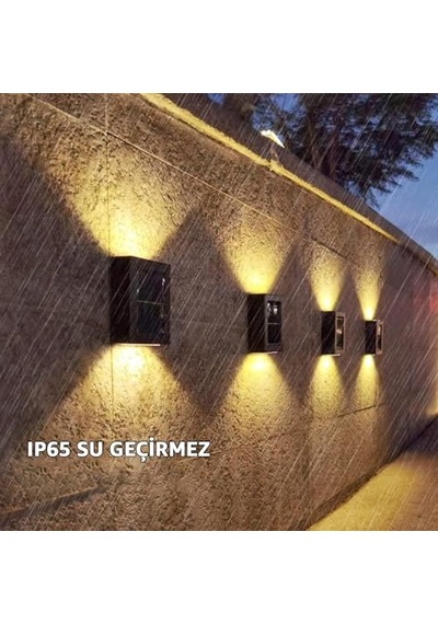 Robeve Tekli Solar Bahçe Aydınlatması Güneş Enerjili Bahçe Aydınlatması Duvar Lambası Çift Taraflı Aplik Iş Çok Renkli