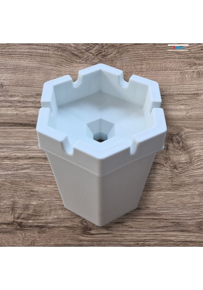 Kokusuz Küllük, Kokusuz Dumansız Altıgen Küllük Plastik Beyaz Asimetrik Tr Dumansız Altıgen Küllük Dayanıklı Plastik Modern Tasarım